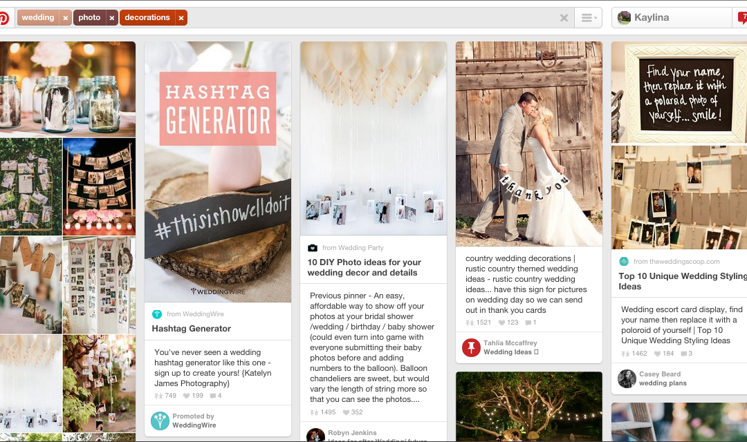 Planning a Pinterest Wedding – Part 1: Use Your Photos