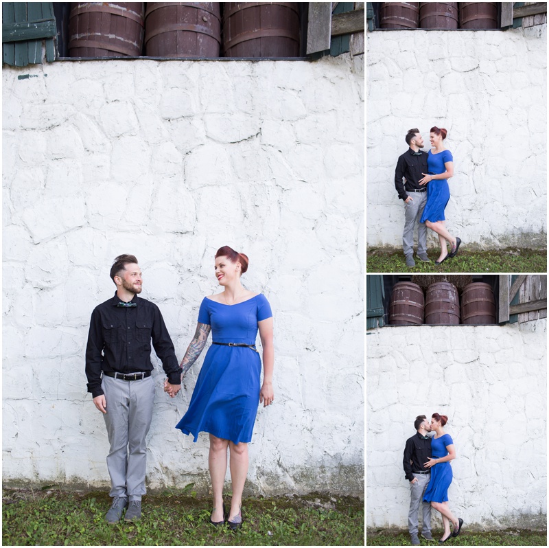 40s styled engagement shoot