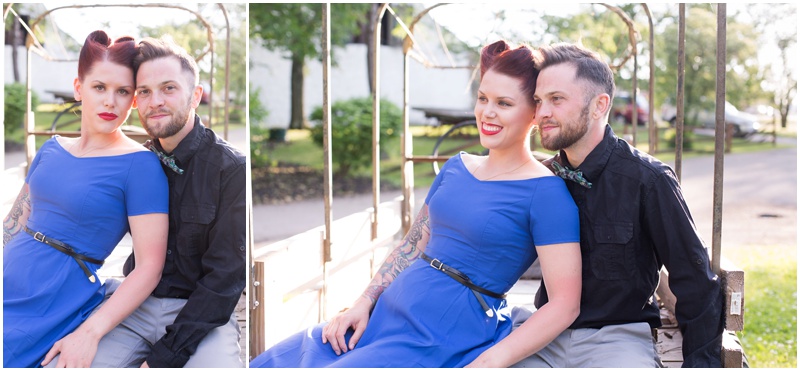 40s styled engagement shoot