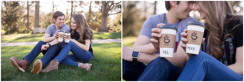 Spring Coffee Engagement Pictures